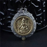 Nine Palaces Gossip Yellow God of Wealth Lucky Transit Necklace Pendant