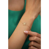 Nineveh Silver Snowflake Pattern Plated Italian Bracelet
