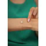 Nineveh Silver Snowflake Pattern Plated Italian Bracelet