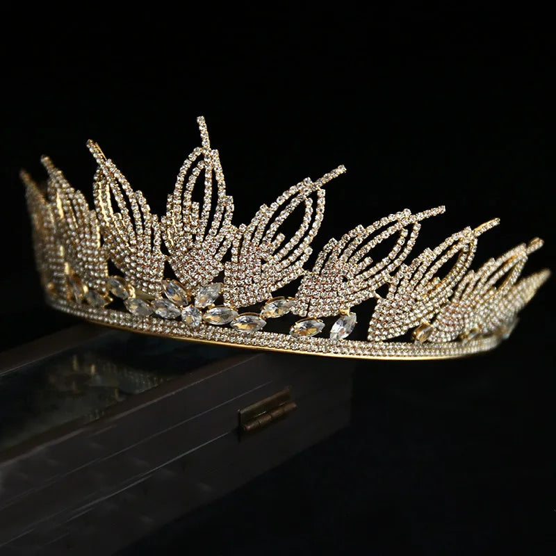 Baroque Zircon Crowns Bridal Tiaras Elegance Princess Crown