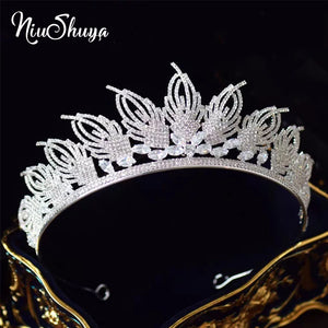 Baroque Zircon Crowns Bridal Tiaras Elegance Princess Crown