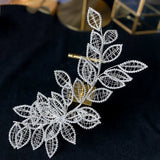 Beaded Flower Tiara Wedding Hair Jewelry Bride Headwear