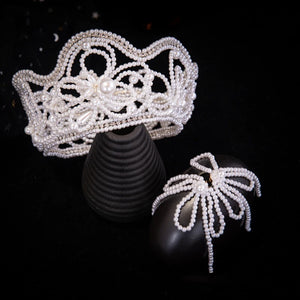 Pearl Bridal Headband Tiara Wedding Hair Crown Women Accessories