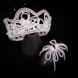 Pearl Bridal Headband Tiara Wedding Hair Crown Women Accessories