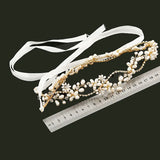 Wired Hairband Crystal Rhinestones Freshwater Pearls Bridal Headband