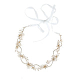 Wired Hairband Crystal Rhinestones Freshwater Pearls Bridal Headband