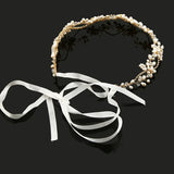 Wired Hairband Crystal Rhinestones Freshwater Pearls Bridal Headband
