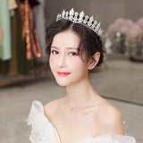 Crystal Cubic Zircon Wedding Tiara Headband Bridal Crown Hair Accessories