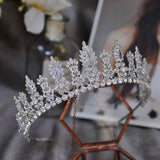 Crystal Cubic Zircon Wedding Tiara Headband Bridal Crown Hair Accessories