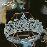 Cubic Zircon Crystal Crown Princess Tiara Wedding Hair Accessories
