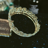 Cubic Zircon Crystal Crown Princess Tiara Wedding Hair Accessories