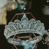 Cubic Zircon Crystal Crown Princess Tiara Wedding Hair Accessories
