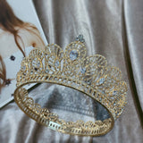 Cubic Zircon Crystal Crown Princess Tiara Wedding Hair Accessories