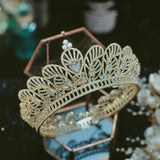 Cubic Zircon Crystal Crown Princess Tiara Wedding Hair Accessories