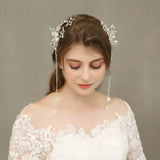 NiuShuya Star Tassel Bridal Hairpins Rhinestone Pearl Hair Ornament