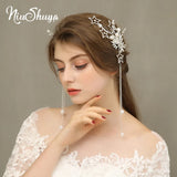 NiuShuya Star Tassel Bridal Hairpins Rhinestone Pearl Hair Ornament