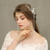 NiuShuya Star Tassel Bridal Hairpins Rhinestone Pearl Hair Ornament
