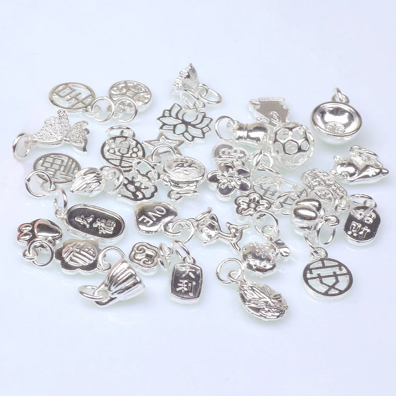 Heart Lotus Seedpod Fawn Fortune Bag Blessing Charms Pendants
