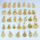 Heart Lotus Seedpod Fawn Fortune Bag Blessing Charms Pendants