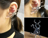 925 Silver Octopus Ear Cuff Punk Rock Retro Clip Earring