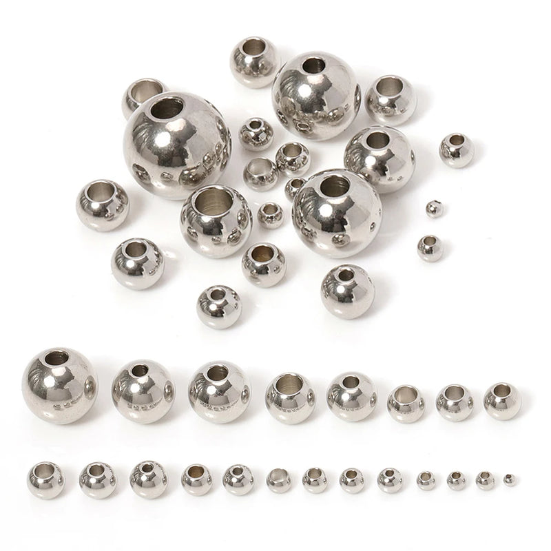 Stainless Steel Spacer Beads Charms for Jewelry Making DIY