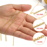 Stainless Steel Chain DIY Jewelry Making 10M O Shape Cross Chains