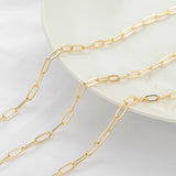 1m 4.5x11mm Copper Chain Cable DIY Necklace Bracelet Anklet Jewelry Making