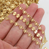 Stainless Steel Love Heart Chains for Necklace Bracelet - No Fade 2M 1M