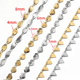 Stainless Steel Love Heart Chains for Necklace Bracelet - No Fade 2M 1M