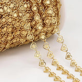 Stainless Steel Love Heart Chains for Necklace Bracelet - No Fade 2M 1M