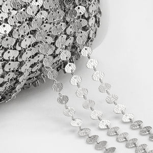 Stainless Steel Love Heart Chains for Necklace Bracelet - No Fade 2M 1M