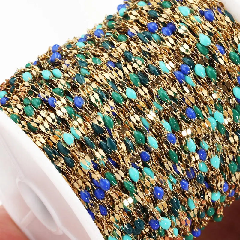 Stainless Steel Enamel Chains for Jewelry Making