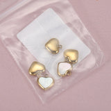 5pcs Stainless Steel Heart Shell Charms for DIY Jewelry Making