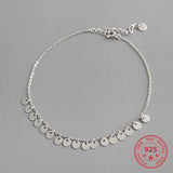 Bohemian Beads Anklet for Women Leg Chain with Tassel - 925 Silver