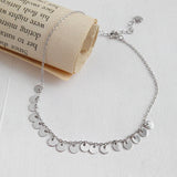 Bohemian Beads Anklet for Women Leg Chain with Tassel - 925 Silver