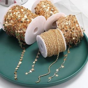 1m Chains Star Link Roll DIY Jewelry Findings Women Necklace Bracelet