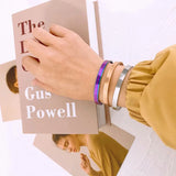 Fede Stainless Steel Cuff Bracelet Engraved Letters Couples Charm Bracelet