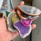 Irregular Natural Agates Geode Slice Reiki Healing Crystal Stone Slice