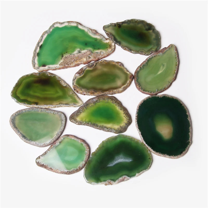 Irregular Natural Agates Geode Slice Reiki Healing Crystal Stone Slice