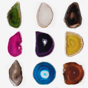 Irregular Natural Agates Geode Slice Reiki Healing Crystal Stone Slice