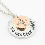 Friendship Necklace Set with Compass and Promise Keychain