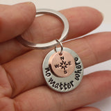Friendship Necklace Set with Compass and Promise Keychain