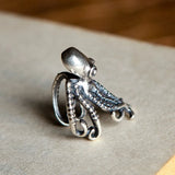 Thai Silver Octopus Ear Cuff No Piercing 925 Sterling Silver Ear Clip Punk