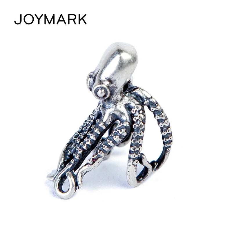 Thai Silver Octopus Ear Cuff No Piercing 925 Sterling Silver Ear Clip Punk
