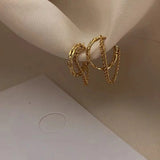 Crystal Star Chain Double Layer Chain Ear Cuffs for Girl Women