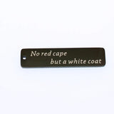 Personalized Stainless Steel Laser Engrave Rectangle Tag Pendant