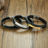 316L Stainless Steel Bracelet Titanium Wrap Wrist Band Jewelry