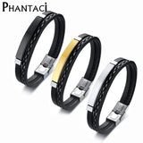 316L Stainless Steel Bracelet Titanium Wrap Wrist Band Jewelry