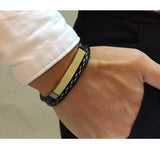 316L Stainless Steel Bracelet Titanium Wrap Wrist Band Jewelry