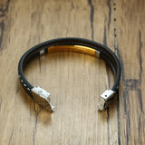 316L Stainless Steel Bracelet Titanium Wrap Wrist Band Jewelry